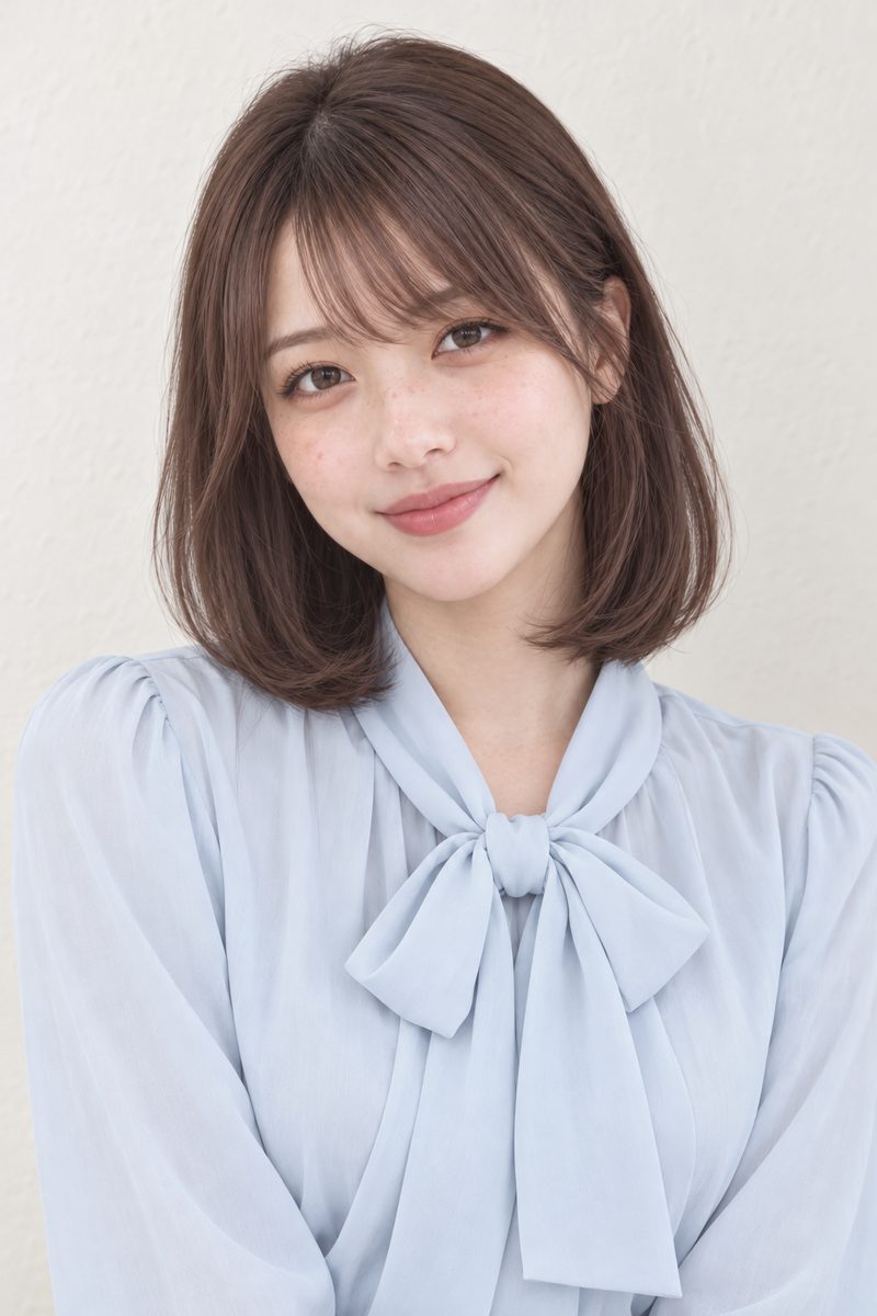同じ専属モデルで作った大人ボブ(AI生成・架空のモデル)